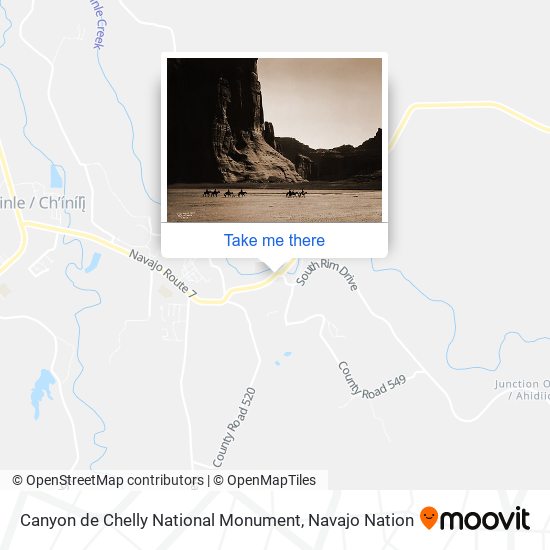 Mapa de Canyon de Chelly National Monument