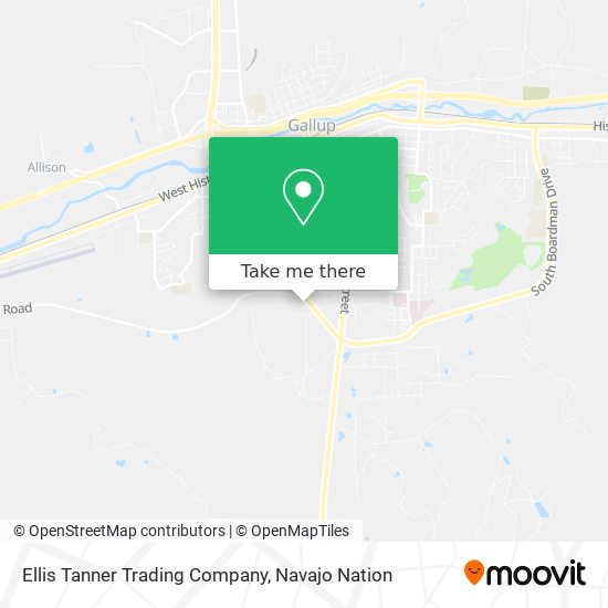 Ellis Tanner Trading Company map