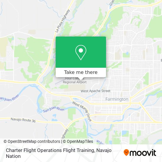 Charter Flight Operations Flight Training map