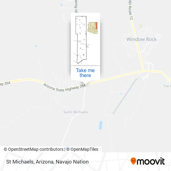 Mapa de St Michaels, Arizona