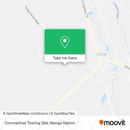 Coronavirus Testing Site map