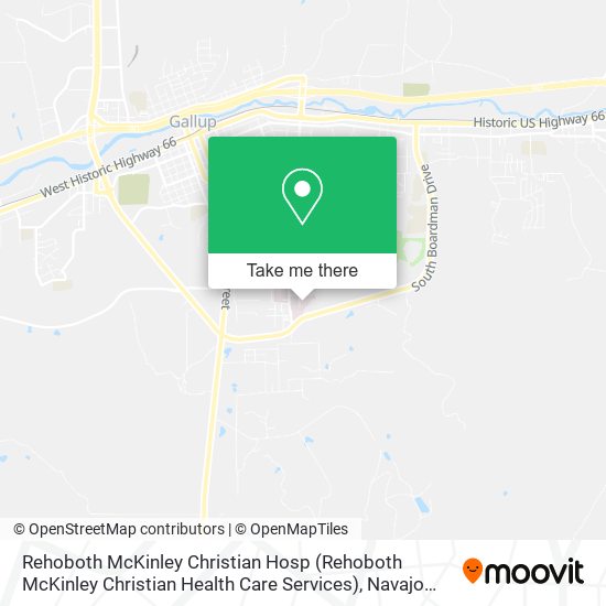 Rehoboth McKinley Christian Hosp (Rehoboth McKinley Christian Health Care Services) map