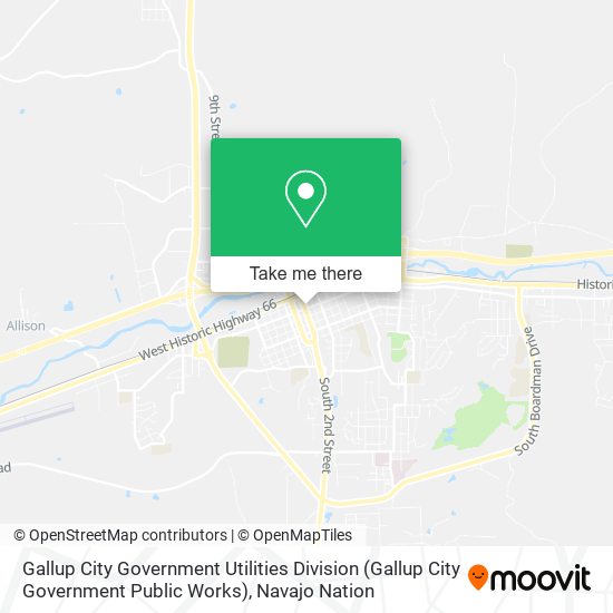 Mapa de Gallup City Government Utilities Division (Gallup City Government Public Works)