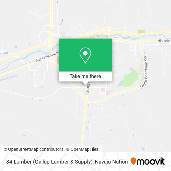 Mapa de 84 Lumber (Gallup Lumber & Supply)