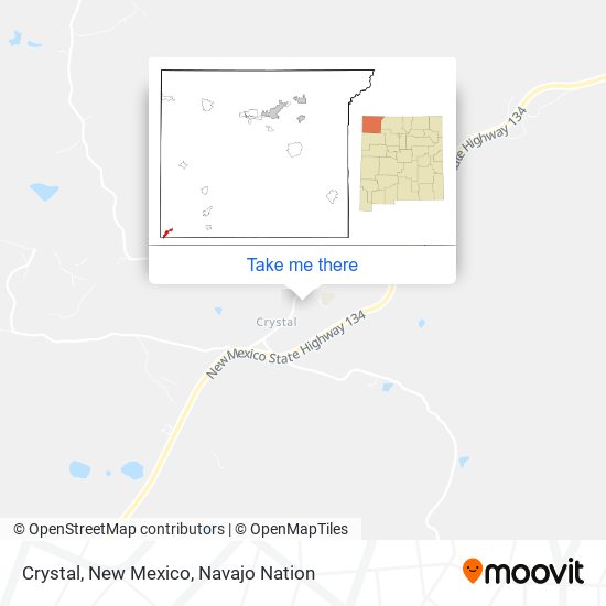 Crystal, New Mexico map