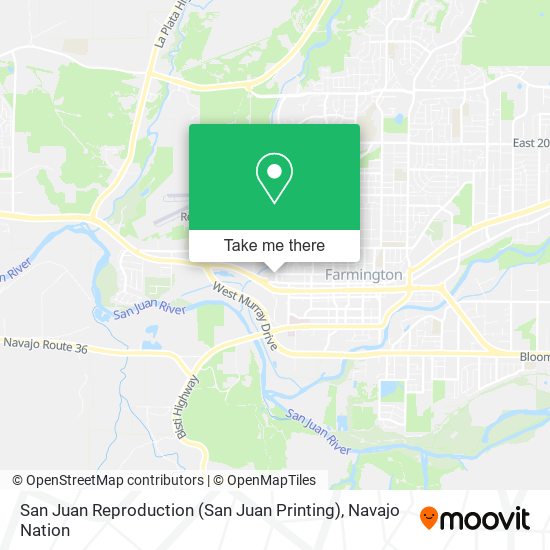 San Juan Reproduction (San Juan Printing) map