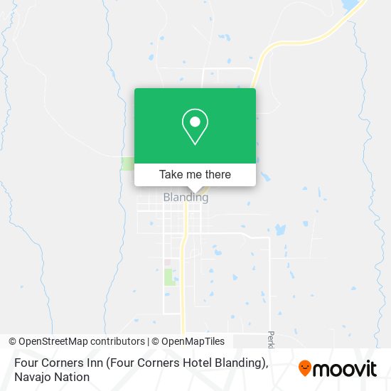 Mapa de Four Corners Inn (Four Corners Hotel Blanding)