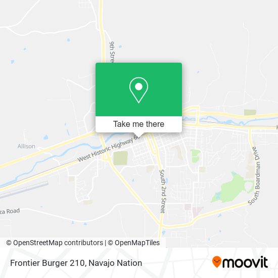 Mapa de Frontier Burger 210