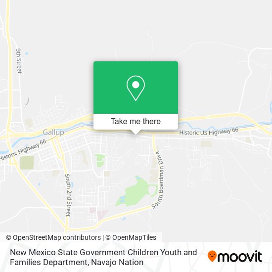 New Mexico State Government Children Youth and Families Department map