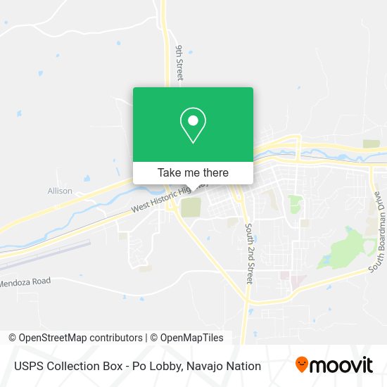 USPS Collection Box - Po Lobby map