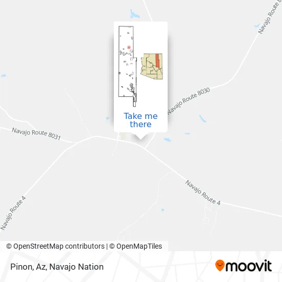Pinon, Az map