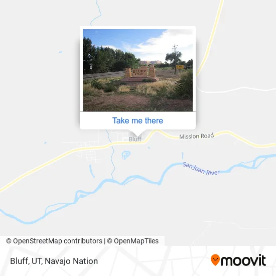 Bluff, UT map
