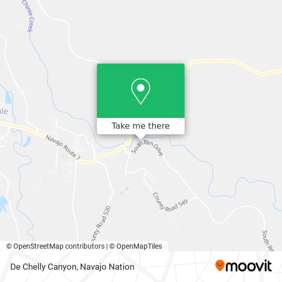Mapa de De Chelly Canyon