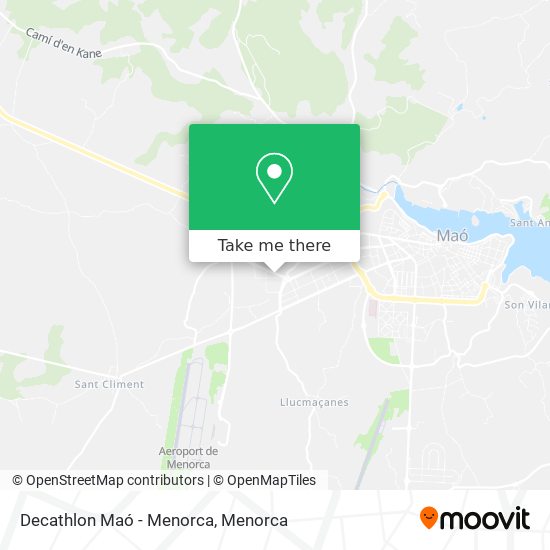 Decathlon Maó - Menorca map