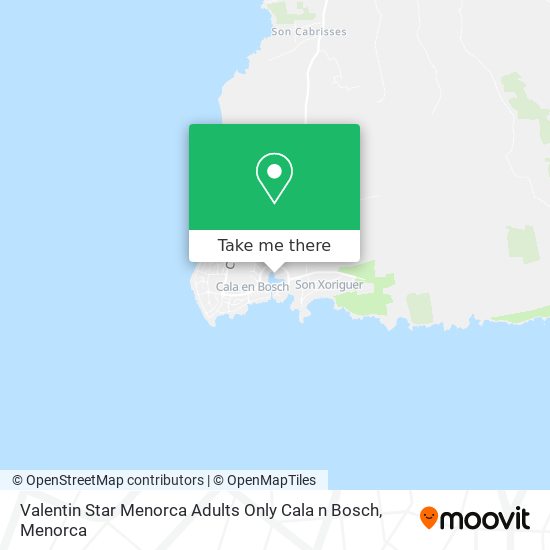 Valentin Star Menorca Adults Only Cala n Bosch map