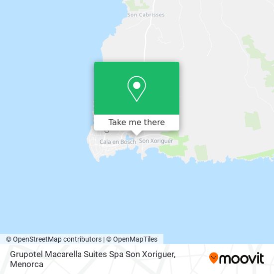 Grupotel Macarella Suites Spa Son Xoriguer map