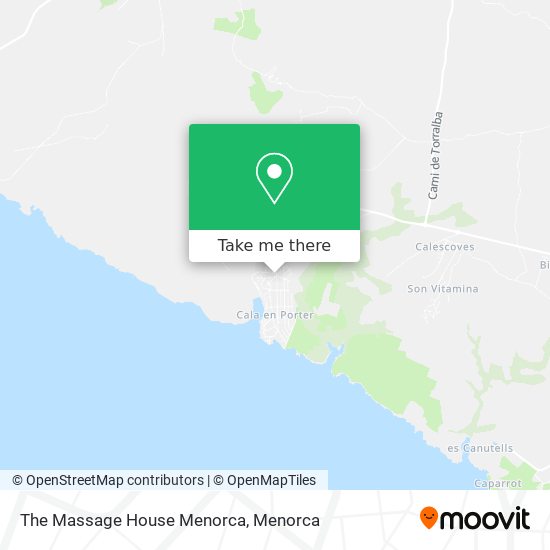 The Massage House Menorca map
