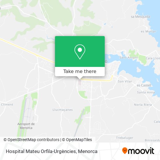Hospital Mateu Orfila-Urgències map