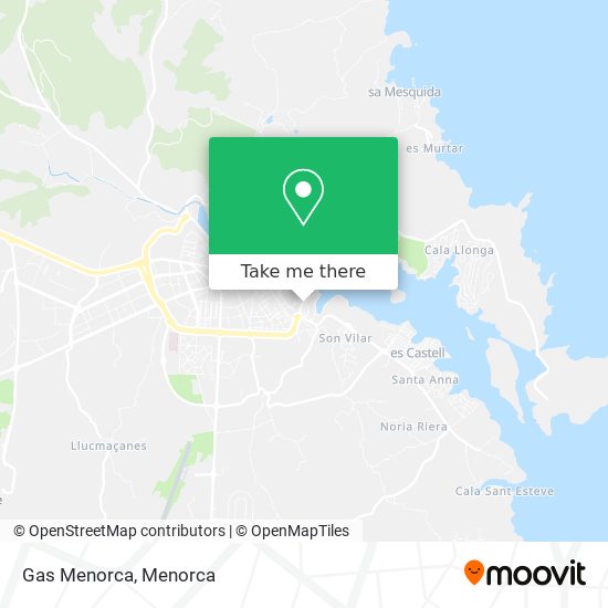 Gas Menorca map