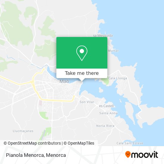 Pianola Menorca map