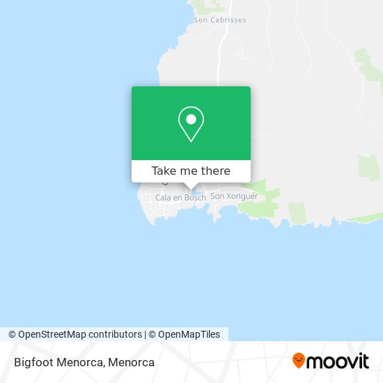 Bigfoot Menorca map