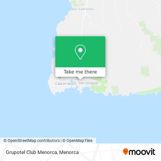 Grupotel Club Menorca map