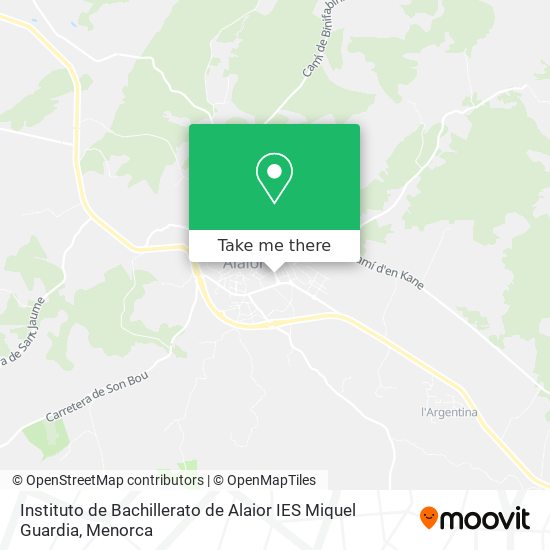 Instituto de Bachillerato de Alaior IES Miquel Guardia map