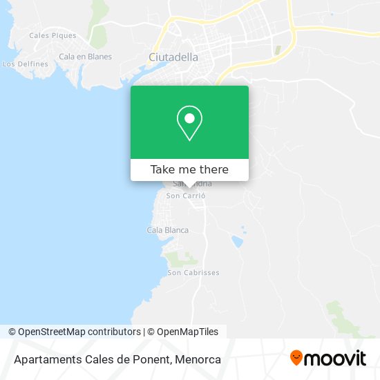 Apartaments Cales de Ponent map