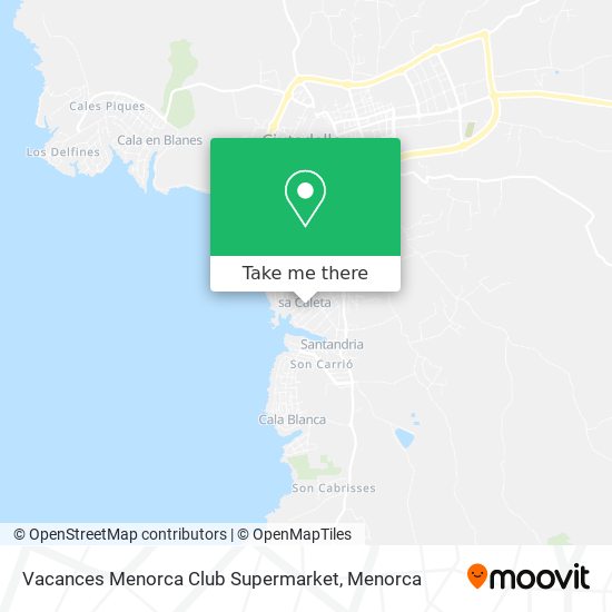 Vacances Menorca Club Supermarket map
