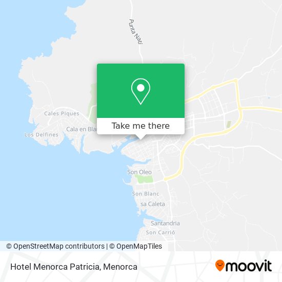 mapa Hotel Menorca Patricia