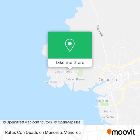 Rutas Con Quads en Menorca map