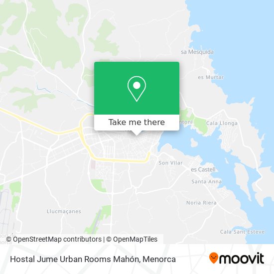 Hostal Jume Urban Rooms Mahón map