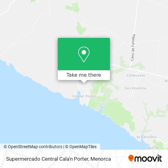 Supermercado Central Cala'n Porter map