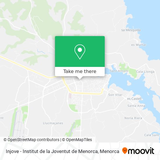 Injove - Institut de la Joventut de Menorca map