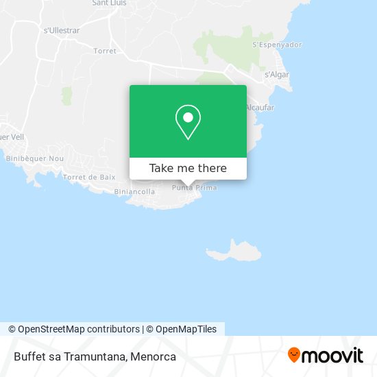 mapa Buffet sa Tramuntana