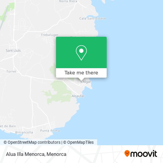 Alua Illa Menorca map