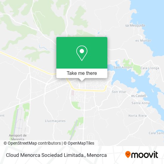 mapa Cloud Menorca Sociedad Limitada.