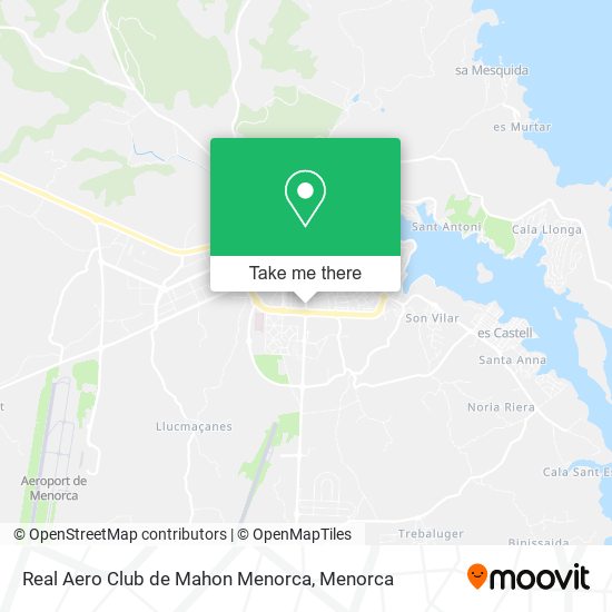 Real Aero Club de Mahon Menorca map