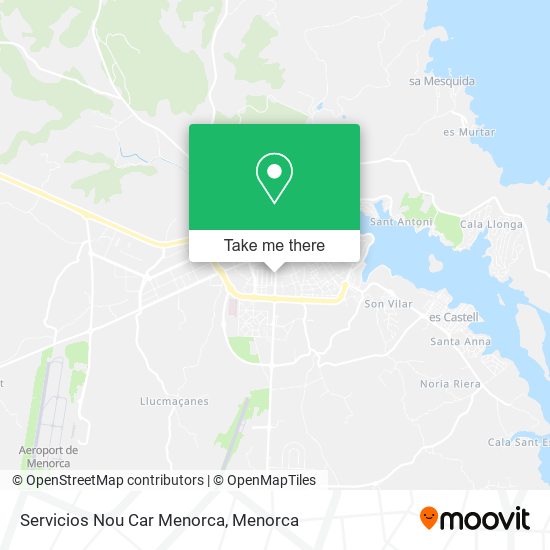 Servicios Nou Car Menorca map