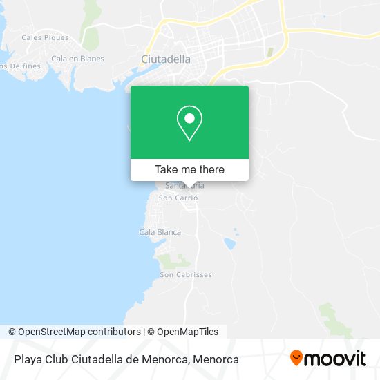 Playa Club Ciutadella de Menorca map