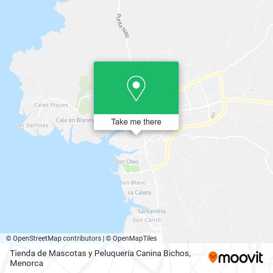 mapa Tienda de Mascotas y Peluquería Canina Bichos