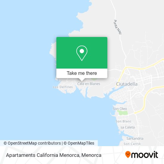 Apartaments California Menorca map