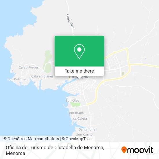 Oficina de Turismo de Ciutadella de Menorca map