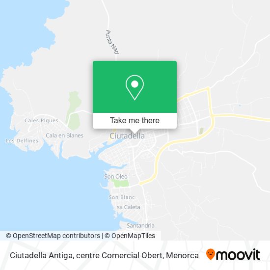 Ciutadella Antiga, centre Comercial Obert map