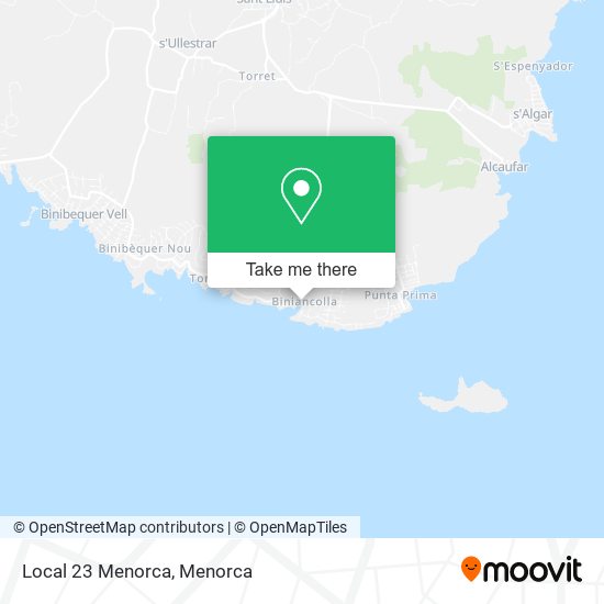 Local 23 Menorca map