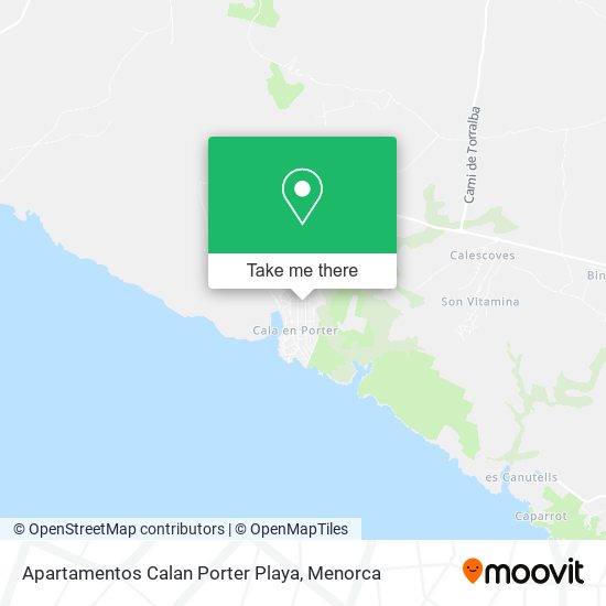 Apartamentos Calan Porter Playa map