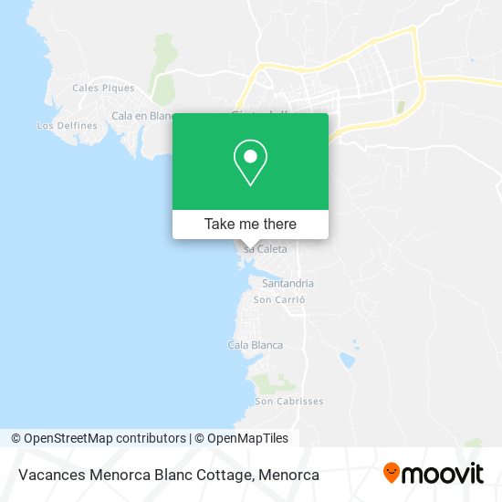 Vacances Menorca Blanc Cottage map
