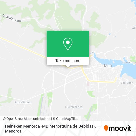 Heineken Menorca -MB Menorquina de Bebidas- map