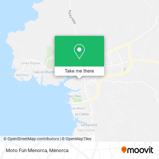 Moto Fun Menorca map