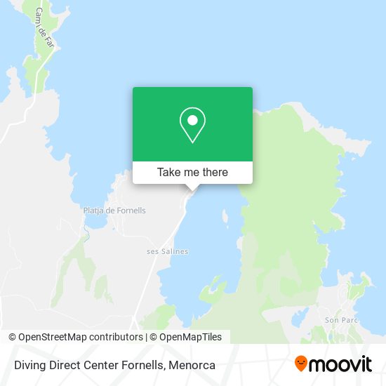 Diving Direct Center Fornells map
